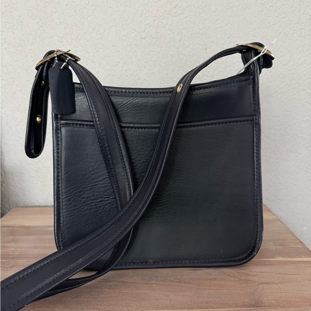 Navy Blue Coach Leather Crossbody Bag Authentic